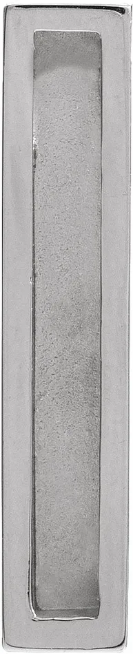 Necklaces TreasureFineJewelers Sterling Silver 2463x497 mm Engravable Sculptural Bar Slide Pendant