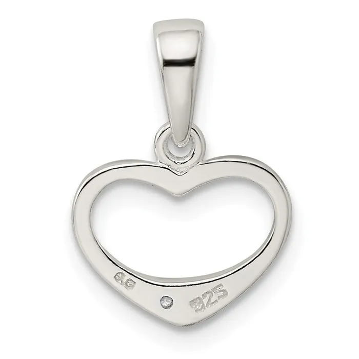 Necklaces TreasureFineJewelers Sterling Silver CZ Heart Pendant