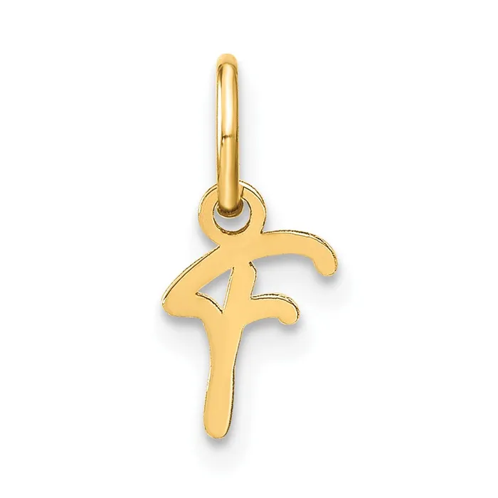 Necklaces TreasureFineJewelers Sterling Silver Goldplated Upper case Letter F Initial Charm Necklaces TreasureFineJewelers Sterling Silver Goldplated Upper case Letter F Initial Charm
