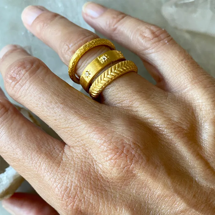 Rings Azha Golden Moonstone Ring Robindira Unsworth