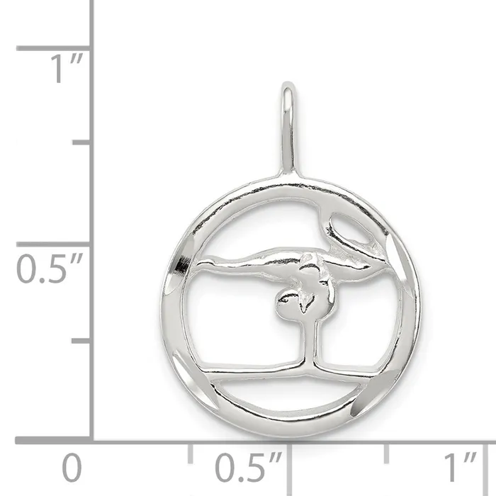 Rings Sterling Silver Gymnastics Charm TreasureFineJewelers