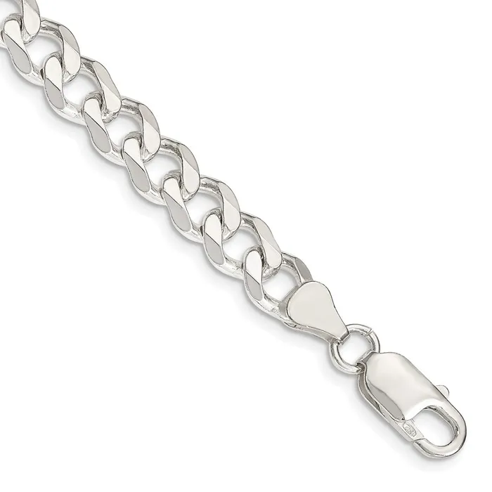 Rings TreasureFineJewelers Sterling Silver 75mm Curb Chain