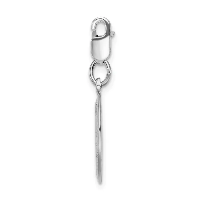 Rings TreasureFineJewelers Sterling Silver Amore La Vita Rhodiumpl Saint Christopher Medal Charm