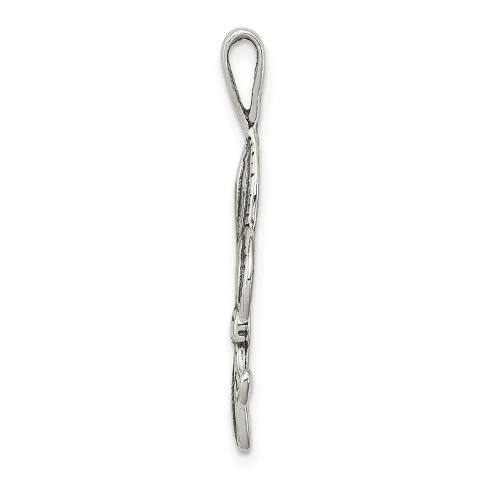 Rings TreasureFineJewelers Sterling Silver Fleur De Lis Charm