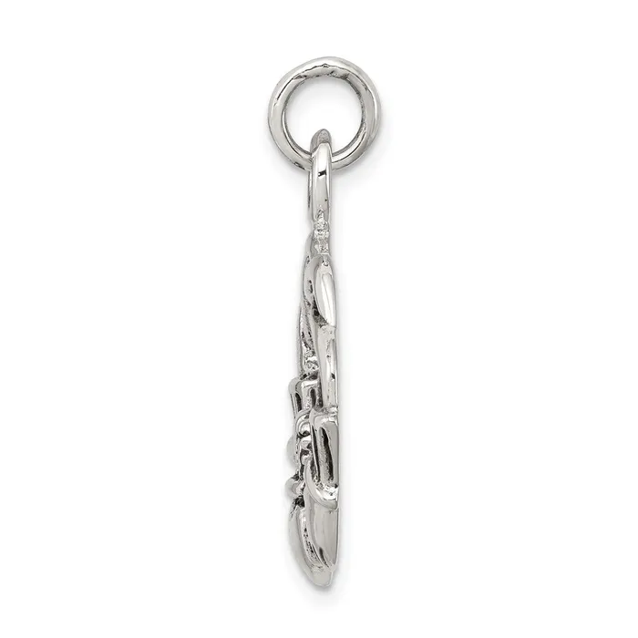 Sterling Silver Antiqued Claddagh Pendant TreasureFineJewelers Necklaces