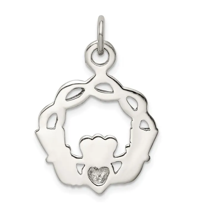 Sterling Silver Antiqued Claddagh Pendant TreasureFineJewelers Necklaces