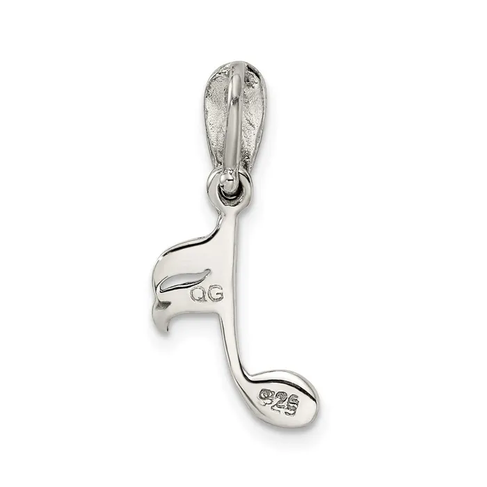 Sterling Silver Antiqued Marcasite Music Note Pendant TreasureFineJewelers Necklaces