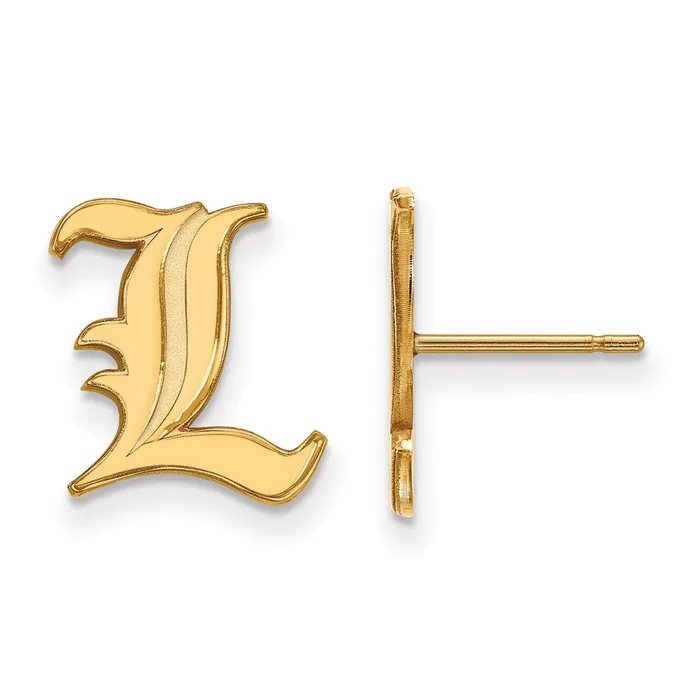 Sterling Silver Goldplated University of Louisville Letter L Small Post Earrings TreasureFineJewelers Earrings Sterling Silver Goldplated University of Louisville Letter L Small Post Earrings TreasureFineJewelers Earrings