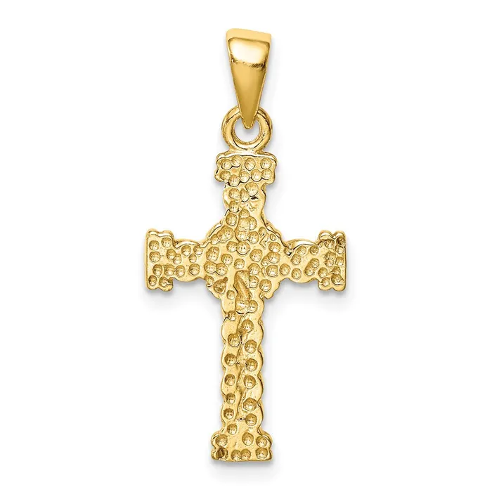 Sterling Silver Gold Tone Twisted Cross Pendant TreasureFineJewelers Rings