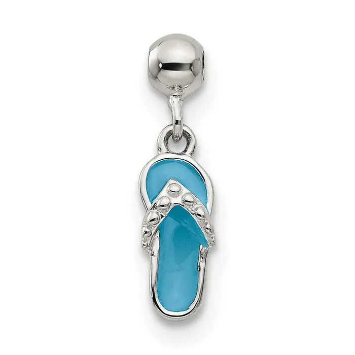 Sterling Silver Mio Memento Enamel Dangle Sandal Charm TreasureFineJewelers Rings Sterling Silver Mio Memento Enamel Dangle Sandal Charm TreasureFineJewelers Rings