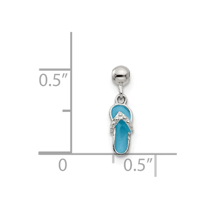 Sterling Silver Mio Memento Enamel Dangle Sandal Charm TreasureFineJewelers Rings