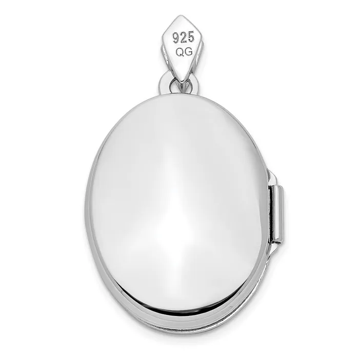 Sterling Silver Rhodiumplate Polished Textured Diamond Tree Locket TreasureFineJewelers Necklaces