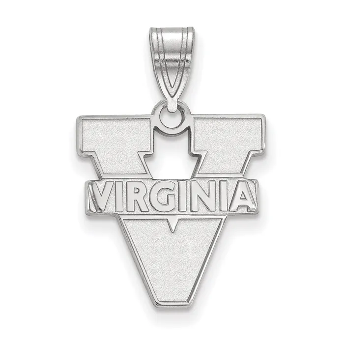 Sterling Silver Rhodiumplated University of Virginia Medium Pendant TreasureFineJewelers Necklaces Sterling Silver Rhodiumplated University of Virginia Medium Pendant TreasureFineJewelers Necklaces