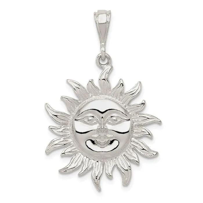 Sterling Silver Sun Pendant TreasureFineJewelers Necklaces