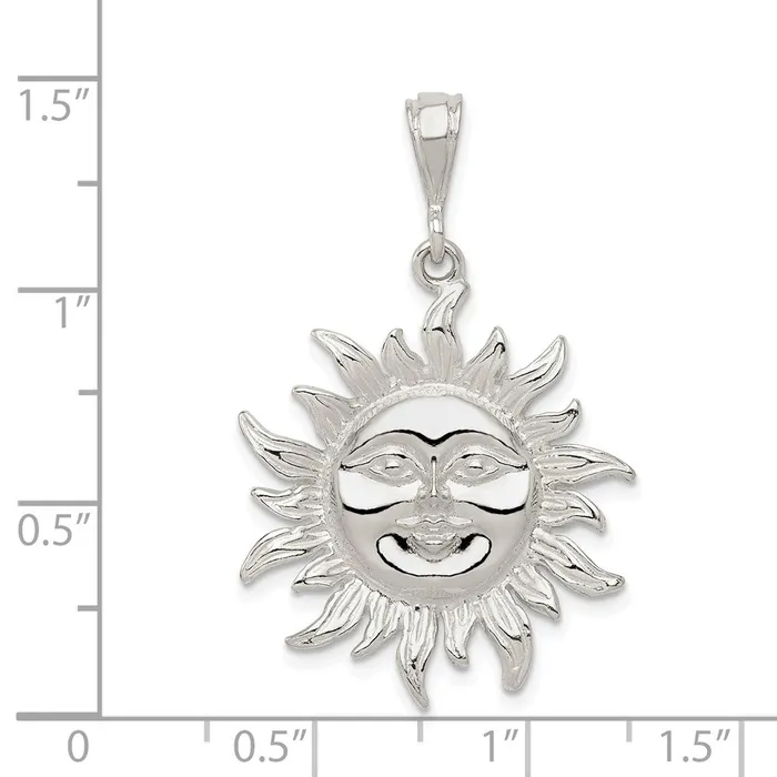 Sterling Silver Sun Pendant TreasureFineJewelers Necklaces
