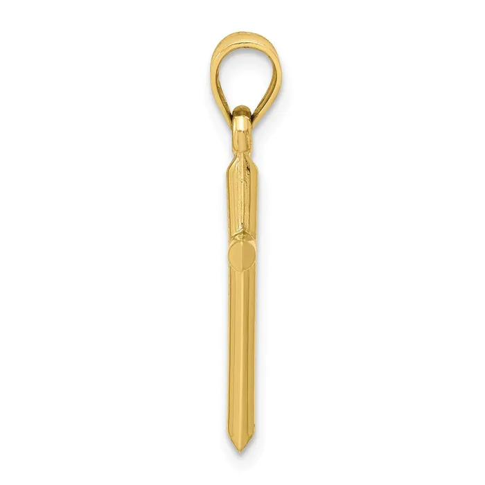 TreasureFineJewelers 10k Polished Hollow Cross Pendant Necklaces