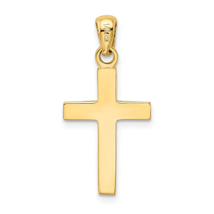 TreasureFineJewelers 14k Twotone Cross Pendant Rings