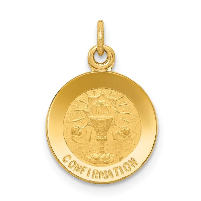 TreasureFineJewelers Charm Necklaces 14k Yellow Gold Confirmation Charm