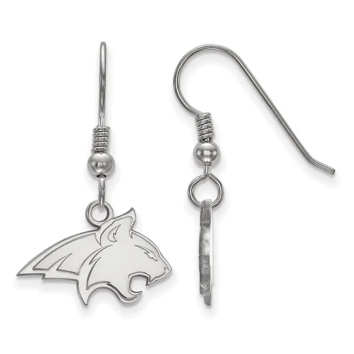 TreasureFineJewelers Earrings Sterling Silver Rhodiumplated Montana State University Bobcat Small Dangle Wire Earrings TreasureFineJewelers Earrings Sterling Silver Rhodiumplated Montana State University Bobcat Small Dangle Wire Earrings