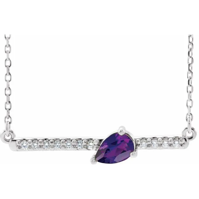 TreasureFineJewelers Necklaces 14K White Amethyst 110 CTW Diamond 18 Necklace TreasureFineJewelers Necklaces 14K White Amethyst 110 CTW Diamond 18 Necklace
