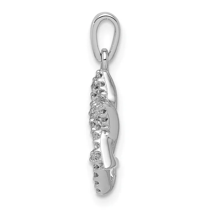 TreasureFineJewelers Necklaces 14k White Gold Diamond Star of David Pendant