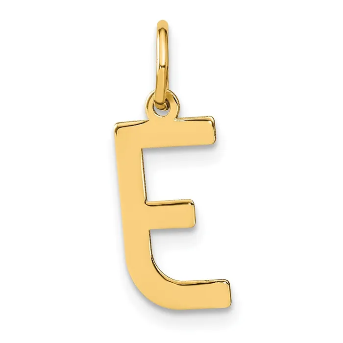 TreasureFineJewelers Necklaces Sterling Silver Goldplated Letter E Initial Pendant TreasureFineJewelers Necklaces Sterling Silver Goldplated Letter E Initial Pendant