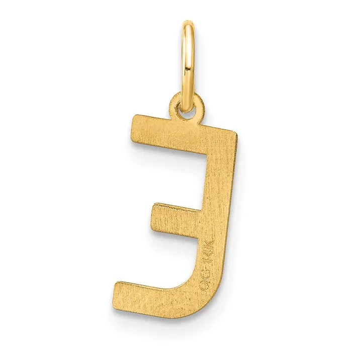 TreasureFineJewelers Necklaces Sterling Silver Goldplated Letter E Initial Pendant
