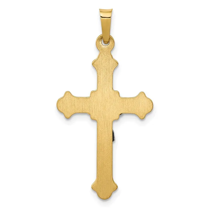 TreasureFineJewelers Rings 14k Twotone Polished INRI Crucifix Pendant