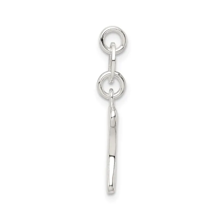 TreasureFineJewelers Rings Sterling Silver Polished Dog Bone Charm