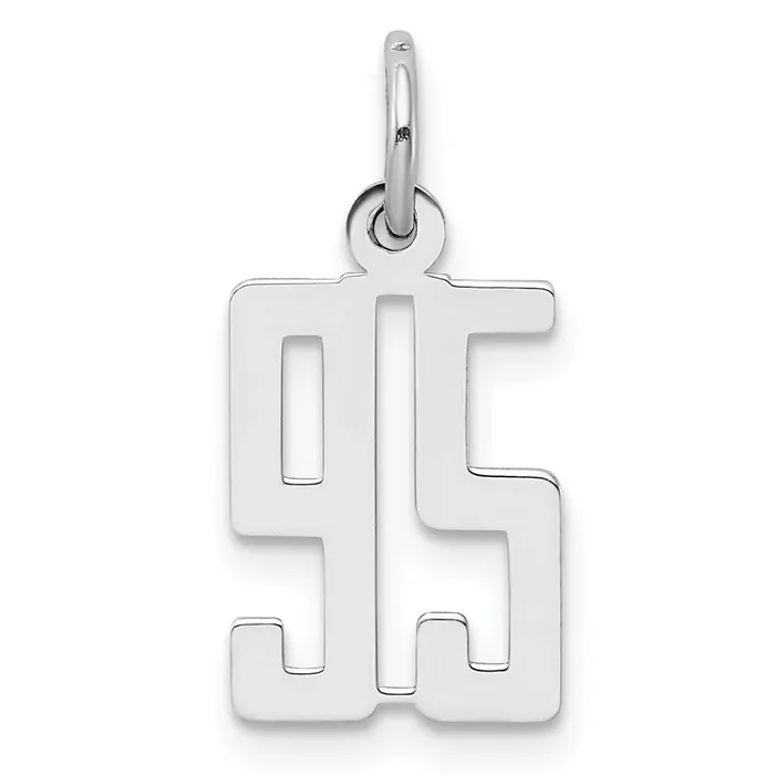 TreasureFineJewelers Rings Sterling SilverRhodiumplated Elongated Number 95 Charm TreasureFineJewelers Rings Sterling SilverRhodiumplated Elongated Number 95 Charm