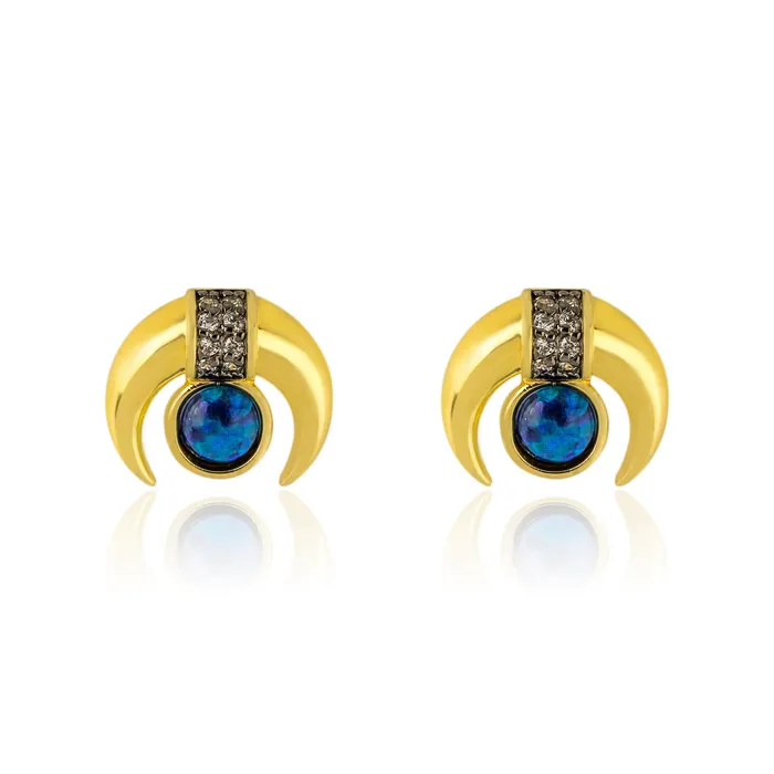 vendorunknown Earrings Moon Stud Earrings
