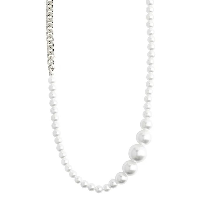 Pilgrim Necklaces Beat Silver Plated Pearl Necklace