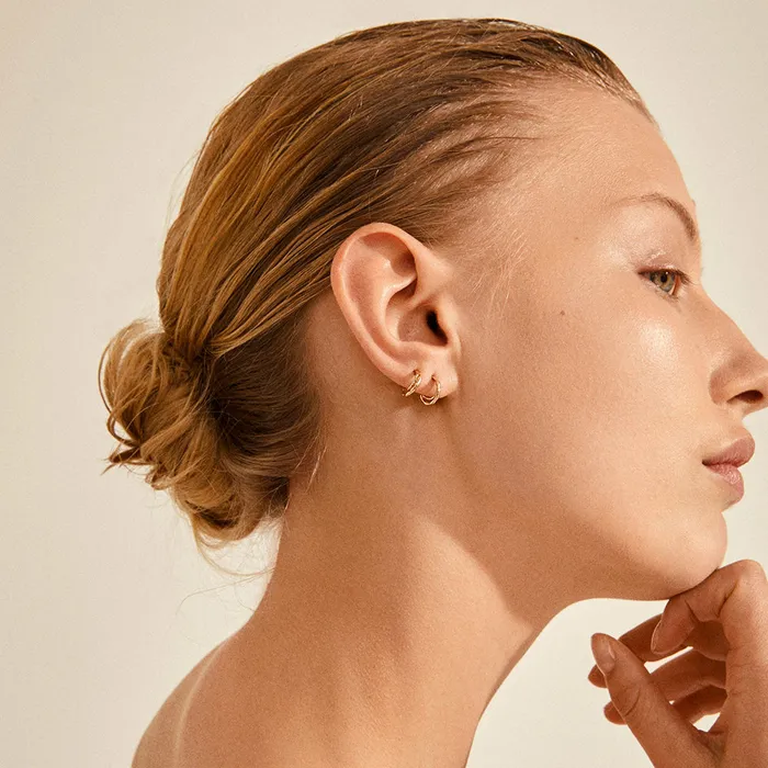Pilgrim PreStyled Sets Morgan Gold Plated Hoops
