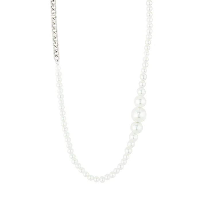 Relando Silver Plated Pearl Necklace Pilgrim Necklaces