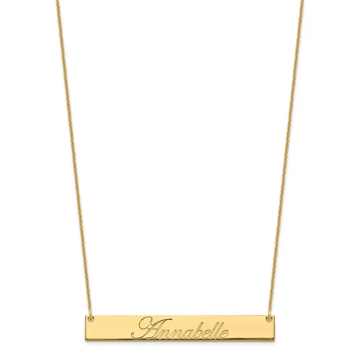 14K Large Polished Edwardian Script Bar NecklaceWBCXNA1224Y WB Choice Jewelry Necklaces 14K Large Polished Edwardian Script Bar NecklaceWBCXNA1224Y WB Choice Jewelry Necklaces