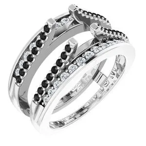 14K White 12 CTW Black White Diamond Ring Guard651359104PSTWBC WB Choice Jewelry Rings 14K White 12 CTW Black White Diamond Ring Guard651359104PSTWBC WB Choice Jewelry Rings