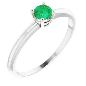 14K White 3 mm Round Imitation Emerald Birthstone Ring Size 319399132PSTWBC WB Choice Jewelry Rings 14K White 3 mm Round Imitation Emerald Birthstone Ring Size 319399132PSTWBC WB Choice Jewelry Rings