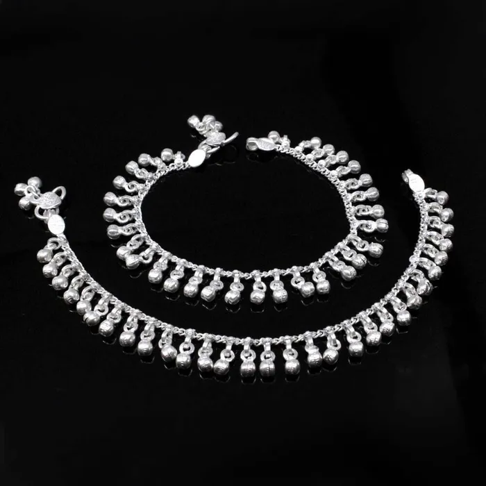 Bracelets Karizma Jewels Anklets with Bells Solid Silver baby Ankle chain Bracelet Kids Bracelets Karizma Jewels Anklets with Bells Solid Silver baby Ankle chain Bracelet Kids