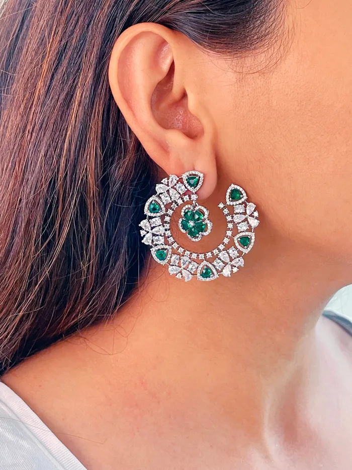 Gren Emerald Set Earrings Necklace PRERTO ECOMMERCE PRIVATE LIMITED Earrings