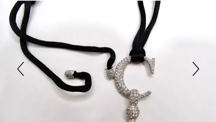 John Galliano for Christian Dior CD Crystallized Necklace Vintage by Misty Necklaces John Galliano for Christian Dior CD Crystallized Necklace Vintage by Misty Necklaces