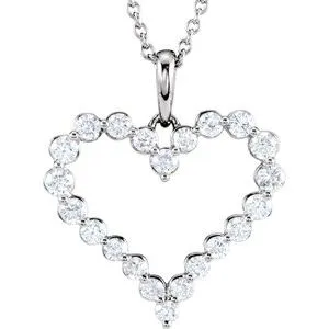 Necklaces 14K Yellow 1 CTW Diamond Heart 18 Necklace 6496060000PSTWBC WB Choice Jewelry Necklaces 14K Yellow 1 CTW Diamond Heart 18 Necklace 6496060000PSTWBC WB Choice Jewelry