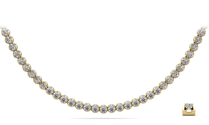 Necklaces 14KY 300 CTTW DIAMOND NECKLACE HSI2 SUNRISE JEWELRY MFG CORP