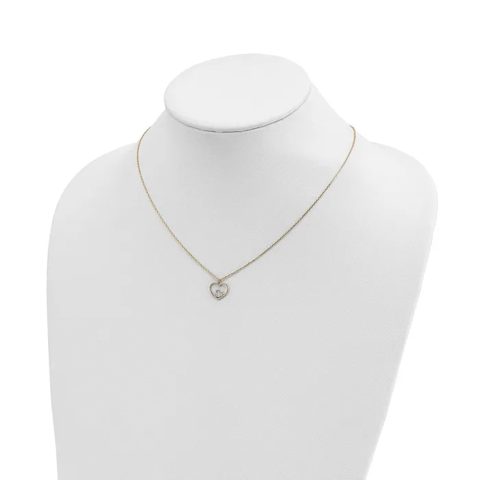 Necklaces WB Choice Jewelry 14k wRhodium Heart in Heart NecklaceWBCSF288218