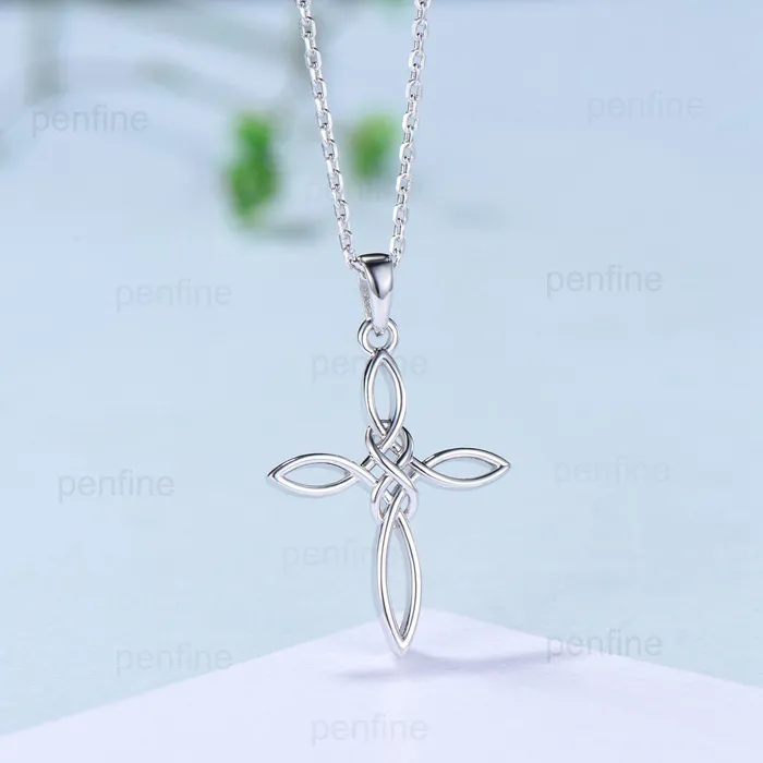 PENFINE Necklaces Norse Viking necklace solid Silver 14k 18k rose gold minimalist Personalized pendant women Necklace Celtic Jewelry Cross Necklace PENFINE Necklaces Norse Viking necklace solid Silver 14k 18k rose gold minimalist Personalized pendant women Necklace Celtic Jewelry Cross Necklace