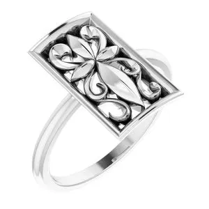 Platinum VintageInspired Cross RingR43099104PSTWBC WB Choice Jewelry Rings Platinum VintageInspired Cross RingR43099104PSTWBC WB Choice Jewelry Rings