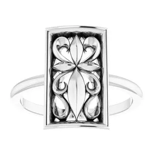 Platinum VintageInspired Cross RingR43099104PSTWBC WB Choice Jewelry Rings Platinum VintageInspired Cross RingR43099104PSTWBC WB Choice Jewelry Rings