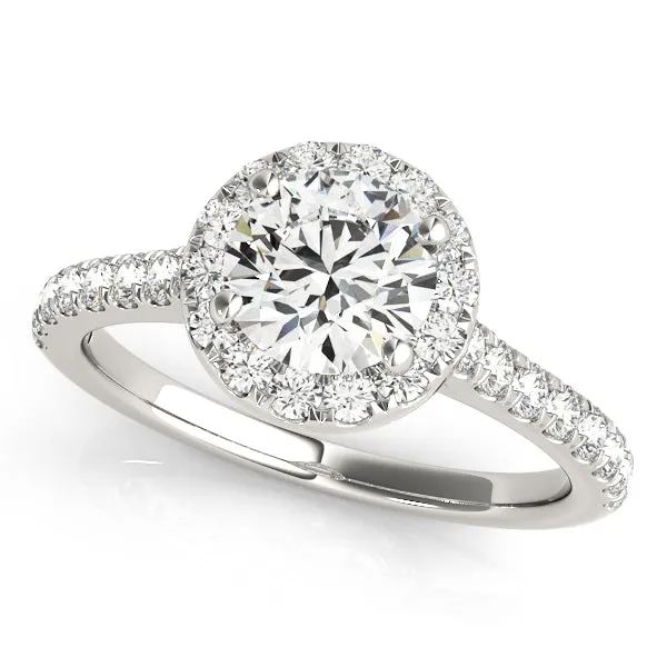 Rings Halo Diamond Engagement Ring Overnight Mountings Bridal