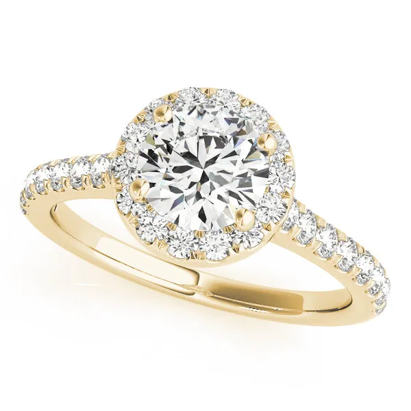 Rings Halo Diamond Engagement Ring Overnight Mountings Bridal