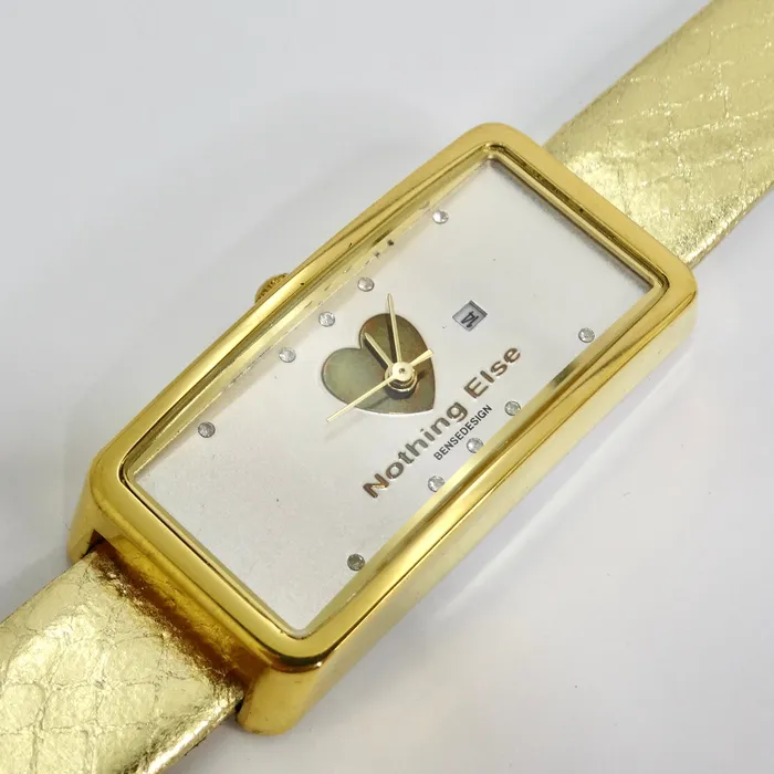 Rings Moschino 1980s Gold Tone Watch Vintage by Misty