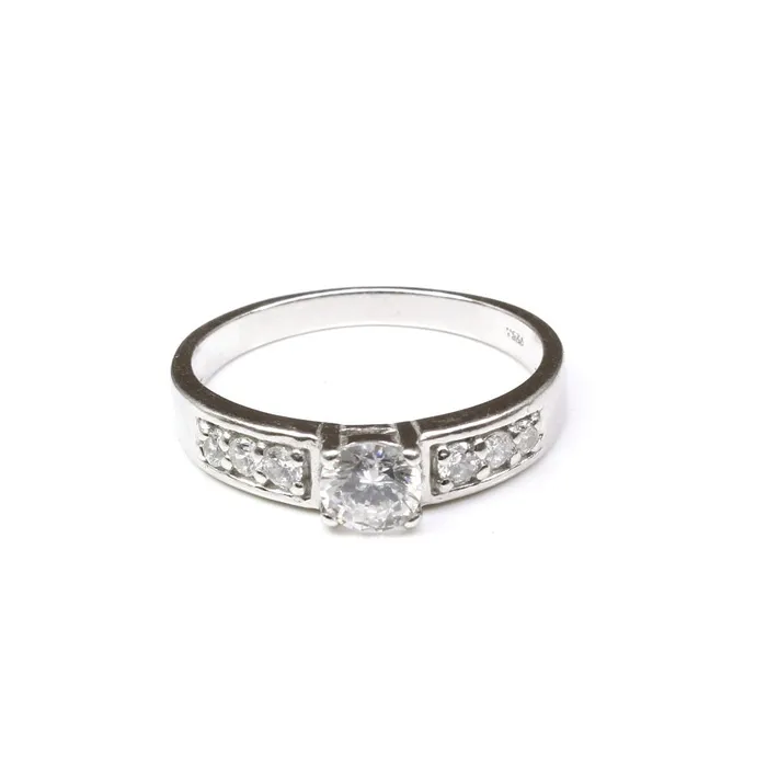 Rings Real 925 Sterling Silver White CZ Mens finger ring Karizma Jewels